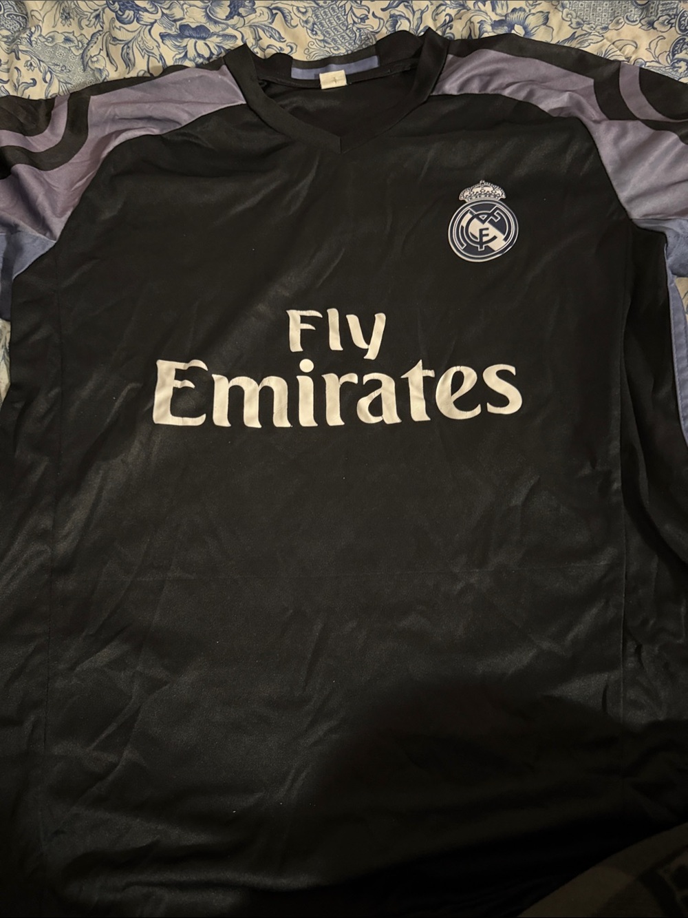 Real Madrid Fly Emirates Black Men's Jersey
